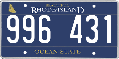 RI license plate 996431