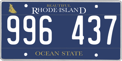 RI license plate 996437