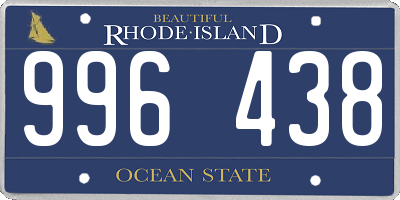 RI license plate 996438