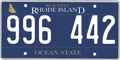 RI license plate 996442