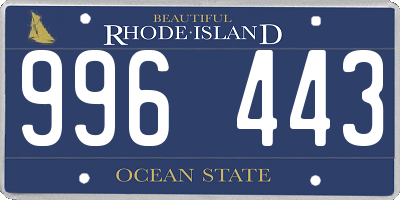 RI license plate 996443