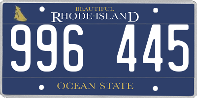 RI license plate 996445