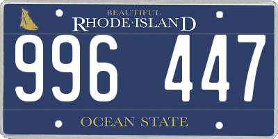 RI license plate 996447