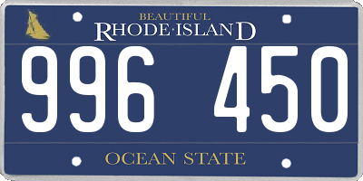 RI license plate 996450