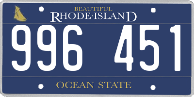 RI license plate 996451