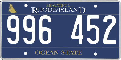 RI license plate 996452