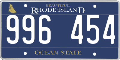 RI license plate 996454