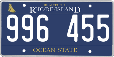 RI license plate 996455