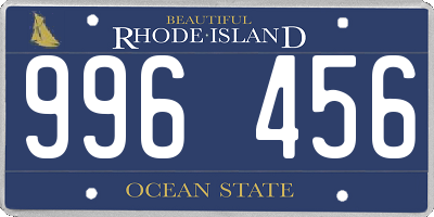 RI license plate 996456