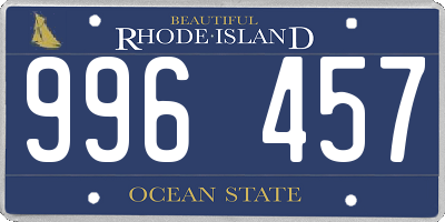 RI license plate 996457