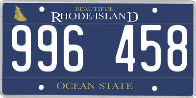 RI license plate 996458