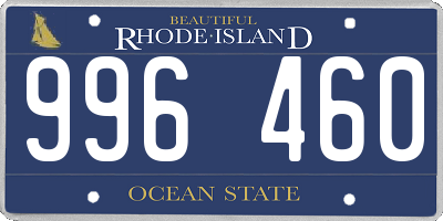 RI license plate 996460