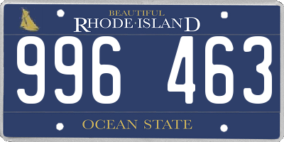 RI license plate 996463