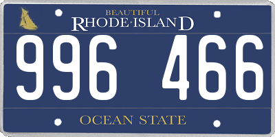 RI license plate 996466