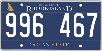 RI license plate 996467