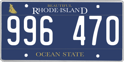 RI license plate 996470