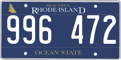 RI license plate 996472