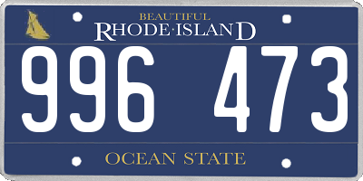 RI license plate 996473