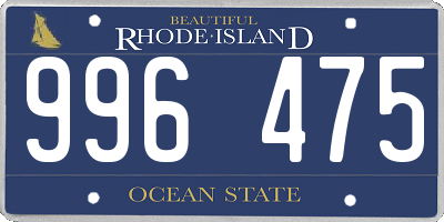 RI license plate 996475