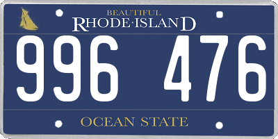 RI license plate 996476