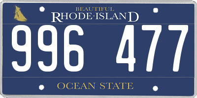 RI license plate 996477