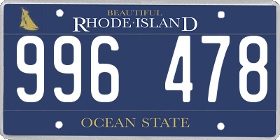 RI license plate 996478