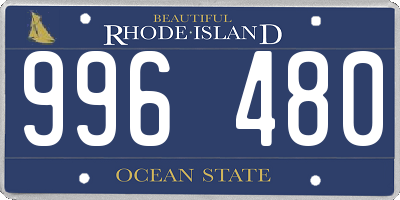 RI license plate 996480