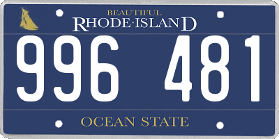 RI license plate 996481