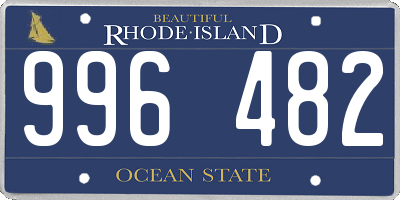 RI license plate 996482