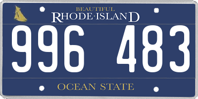 RI license plate 996483