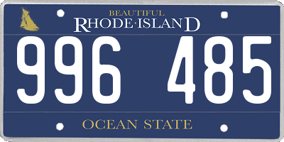 RI license plate 996485