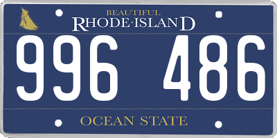 RI license plate 996486