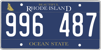 RI license plate 996487