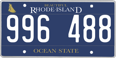 RI license plate 996488