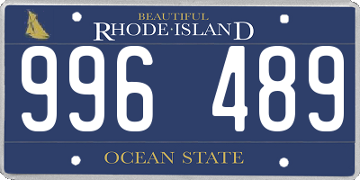 RI license plate 996489