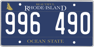 RI license plate 996490