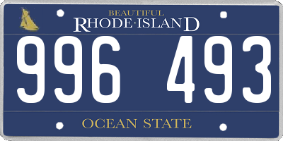 RI license plate 996493