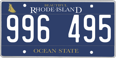 RI license plate 996495