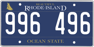 RI license plate 996496