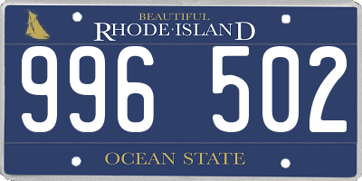 RI license plate 996502