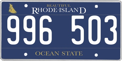 RI license plate 996503