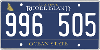 RI license plate 996505