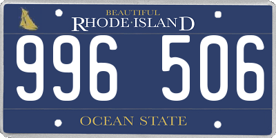 RI license plate 996506