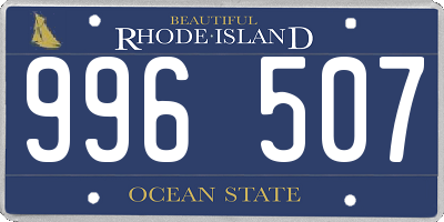 RI license plate 996507