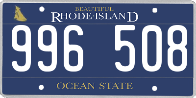 RI license plate 996508