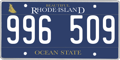 RI license plate 996509