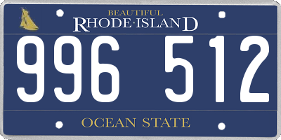 RI license plate 996512