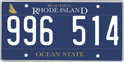 RI license plate 996514