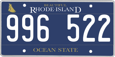 RI license plate 996522