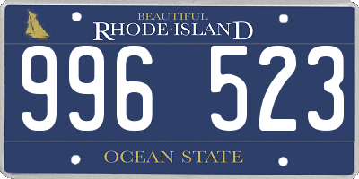 RI license plate 996523